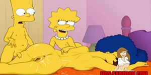 Cartoon Porn Simpsons porn Bart and Lisa have fun with mother ...